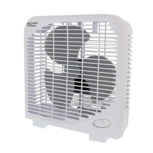 Comfort Zone CZ9BWT Portable 9 inch Box Fan 2Speed Quiet Operation