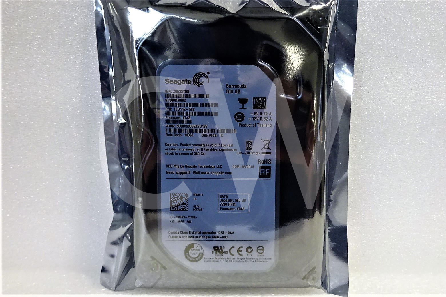 Seagate Barracuda 1BD142-502 500GB 7.2K 6G 16MB 3.5in SATA Hard