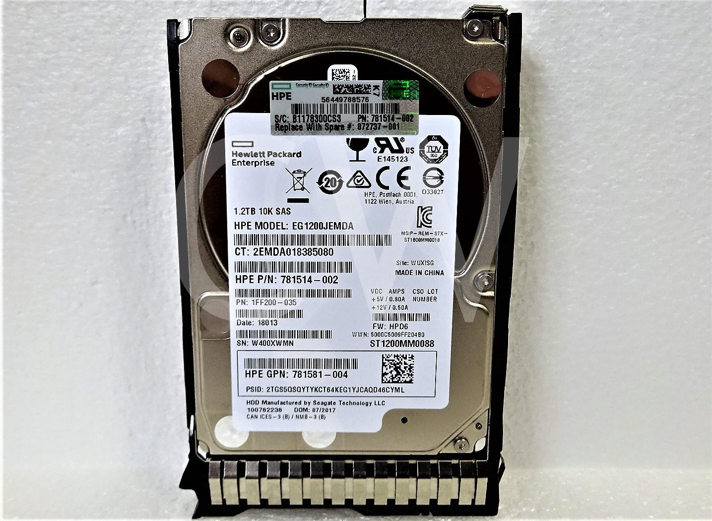 HP 872479-B21 872737-001 1.2TB 10K 12G 2.5 SAS SC DS HDD New In - Foto 11
