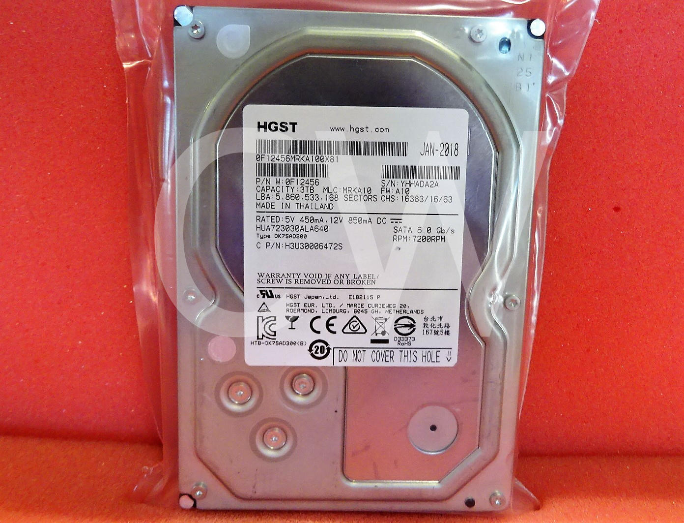 Hitachi HUA723030ALA640 0F12456 3TB 7.2K RPM 6Gb/s 3.5