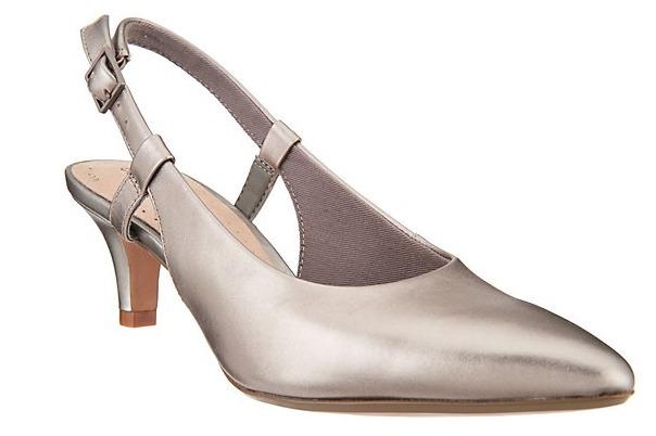 Clarks Women's Linvale Sondra Pump, Black Leather, 10W Clarks