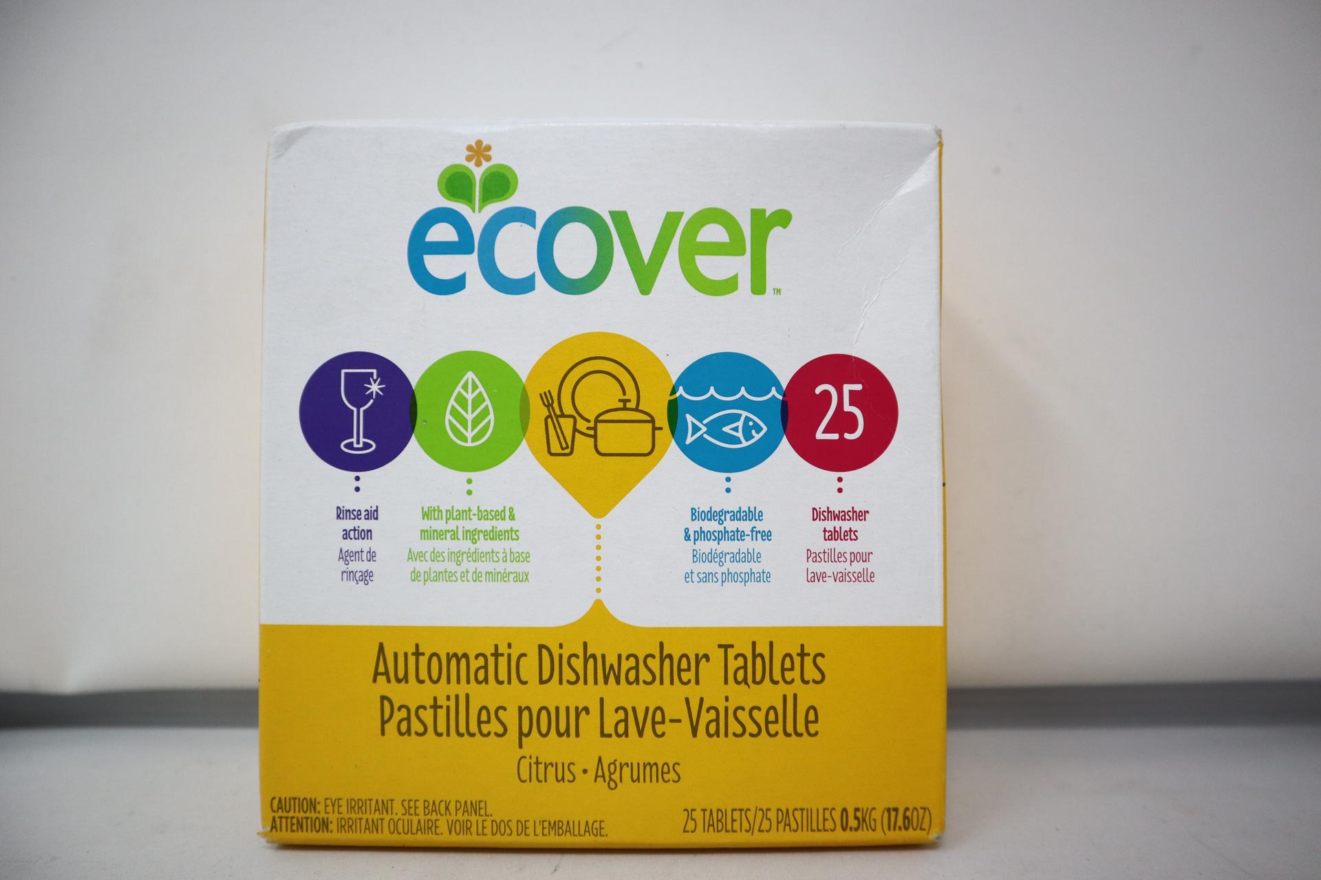 Ecover Automatic Dishwasher Soap Tablets, Citrus, 25 Count 728997220002