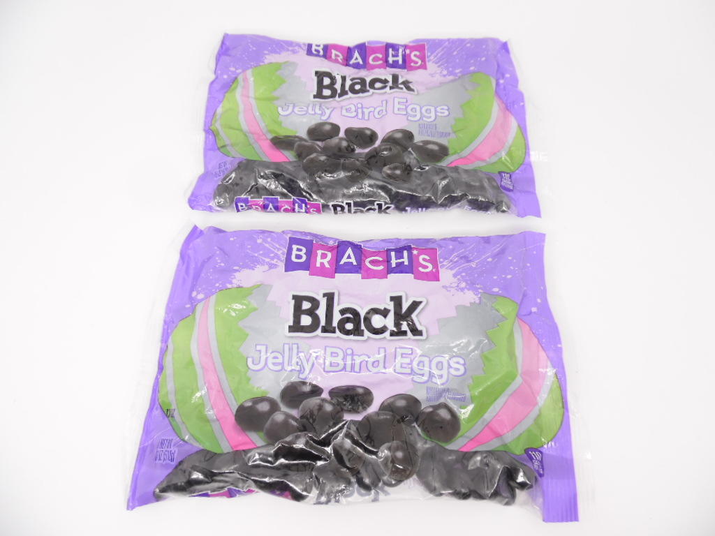 2x Brach's Black Jelly Bird Eggs Jellybeans Licorice Candy Jelly Beans