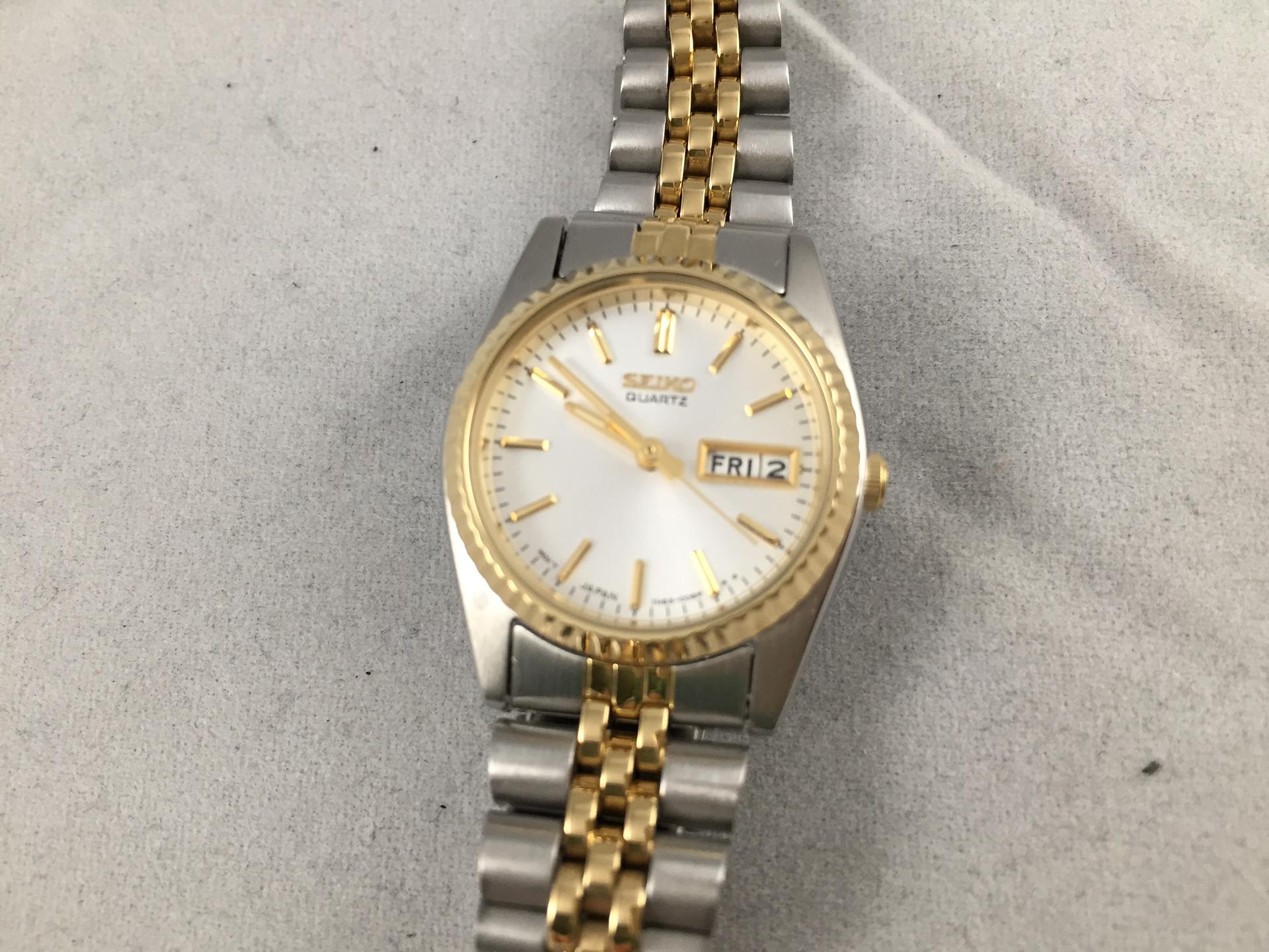 seiko day date two tone