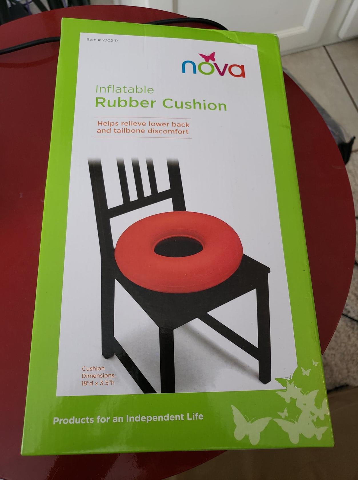 NOVA Inflatable Donut Cushion, Easy to Inflate and Deflate Seat Cushion