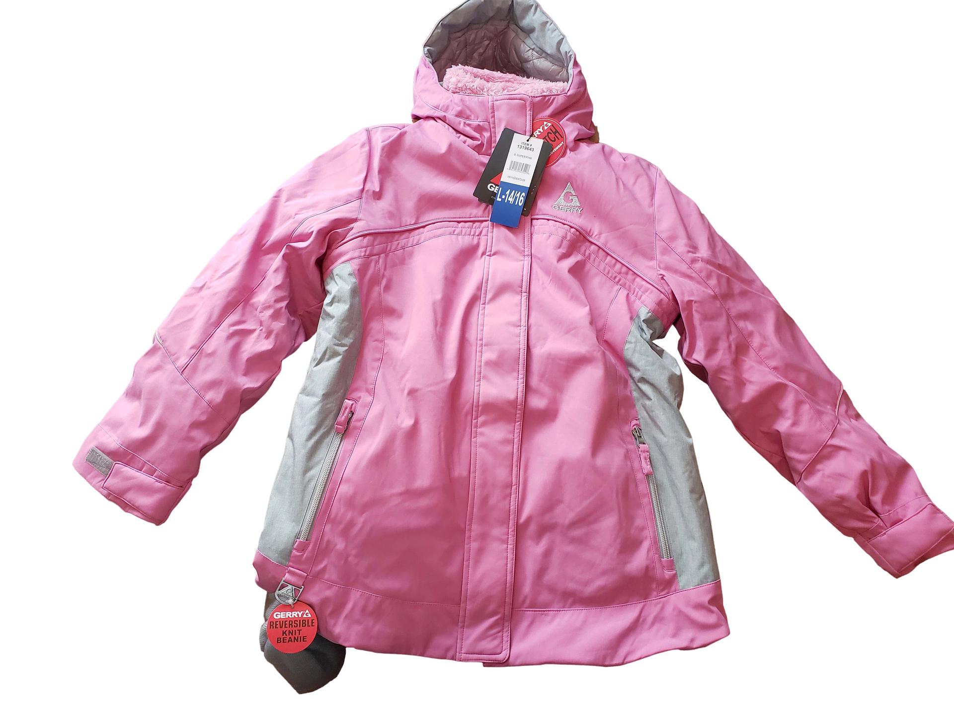 Gerry Youth Girls System Jacket with Matching Reversible Beanie Large