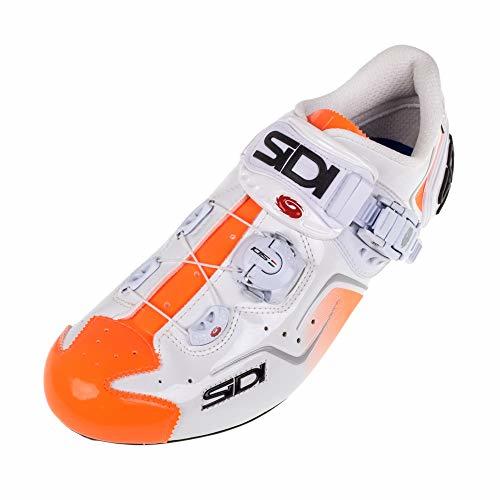 orange sidi cycling shoes