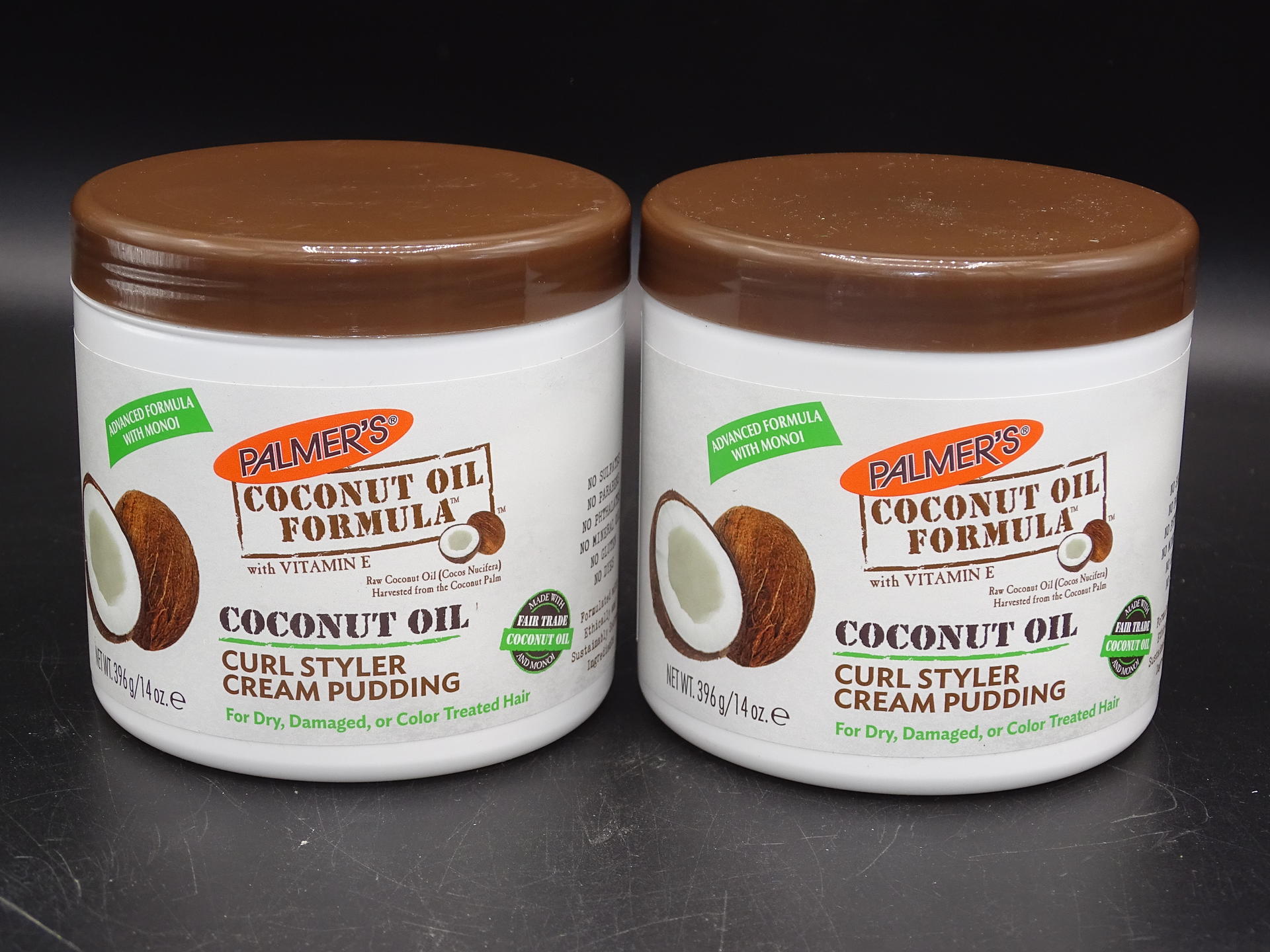 (2 Jars) Palmers Coconut Oil Formula Curl Styler Cream Pudding