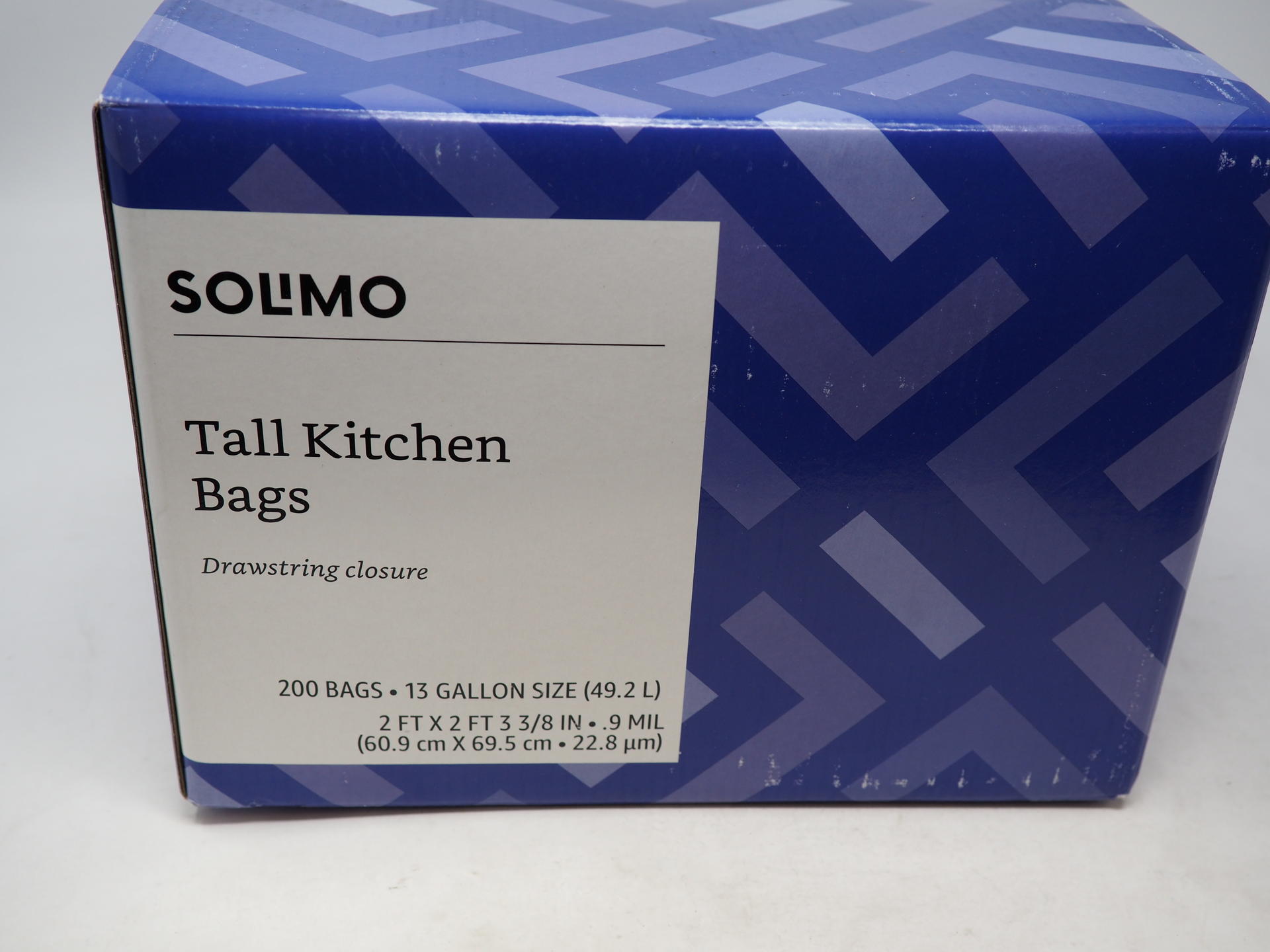 Amazon Brand Solimo Tall Kitchen Drawstring Trash Bags, 13 Gallon