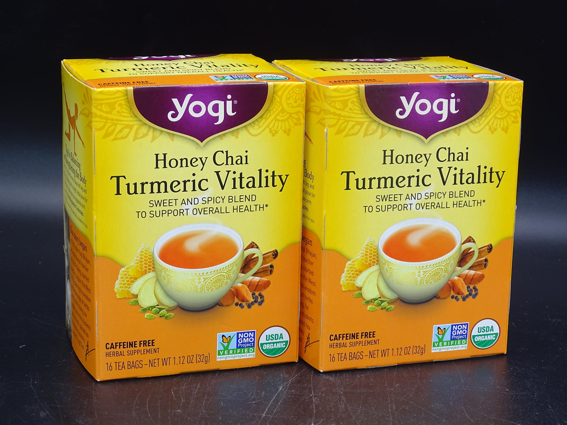 2PACK!!! Yogi Tea, Honey Chai Turmeric Vitality, 16 ct ea 76950206489