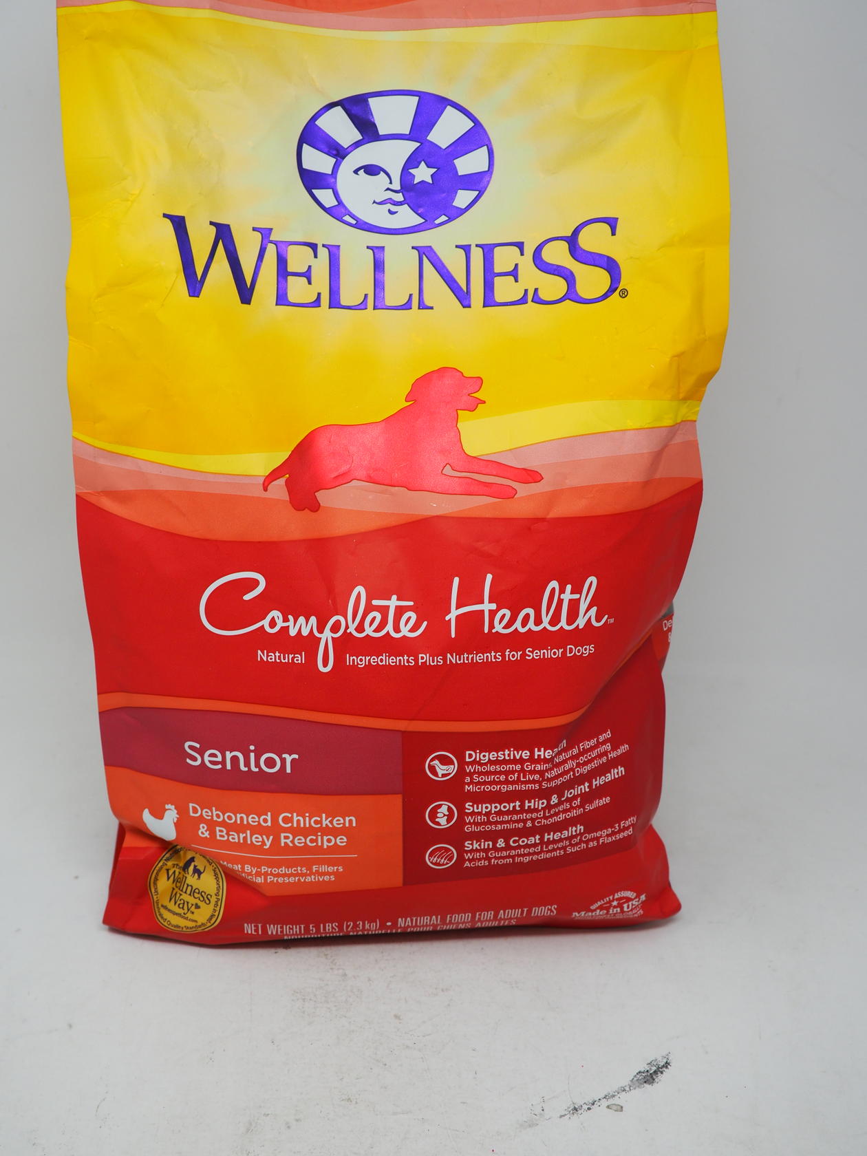 Wellness complete health senior deboned chicken & barley recipe dry dog food Clearance