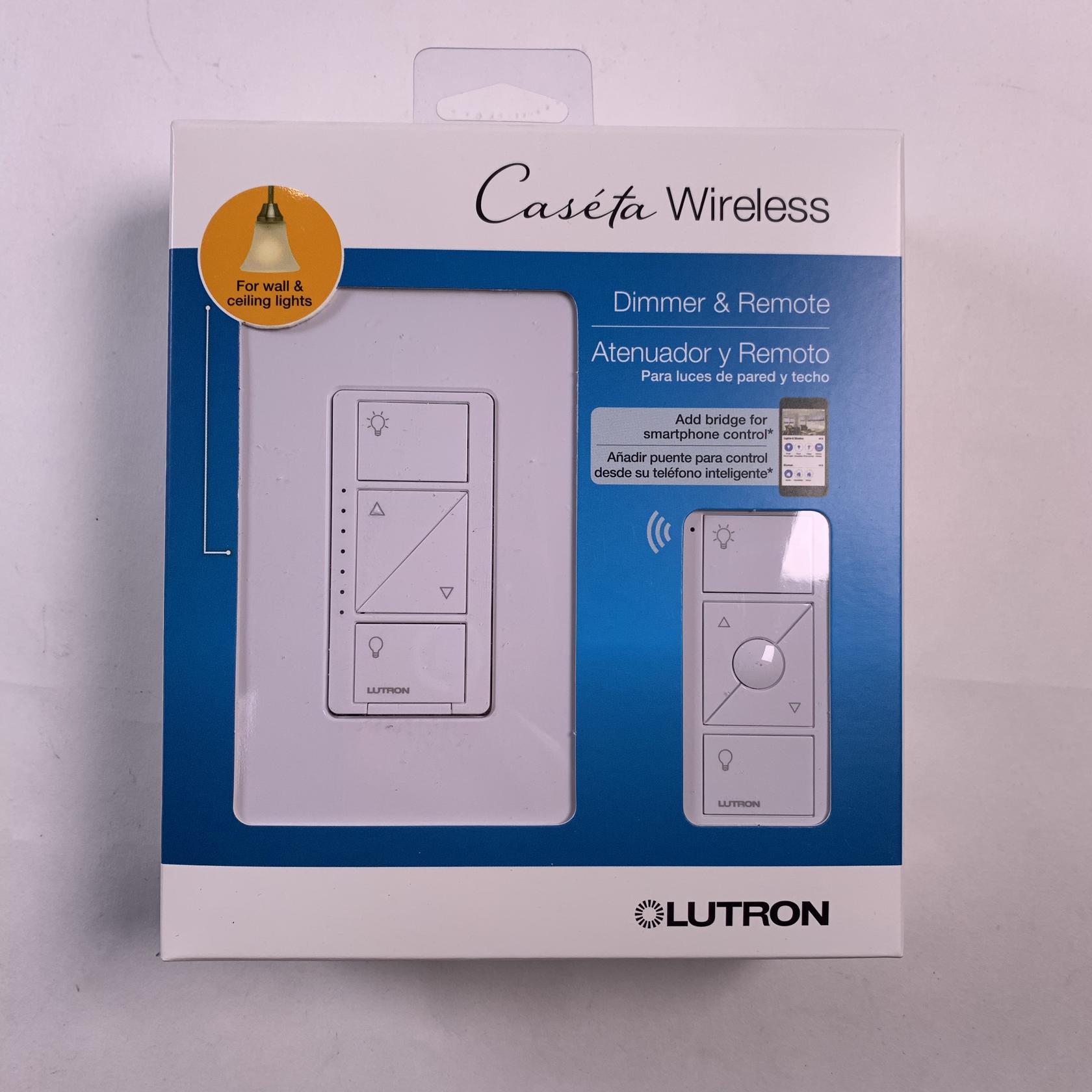 Lutron Caseta Wireless Smart Lighting Dimmer Switch Remote Kit P-PKG1W