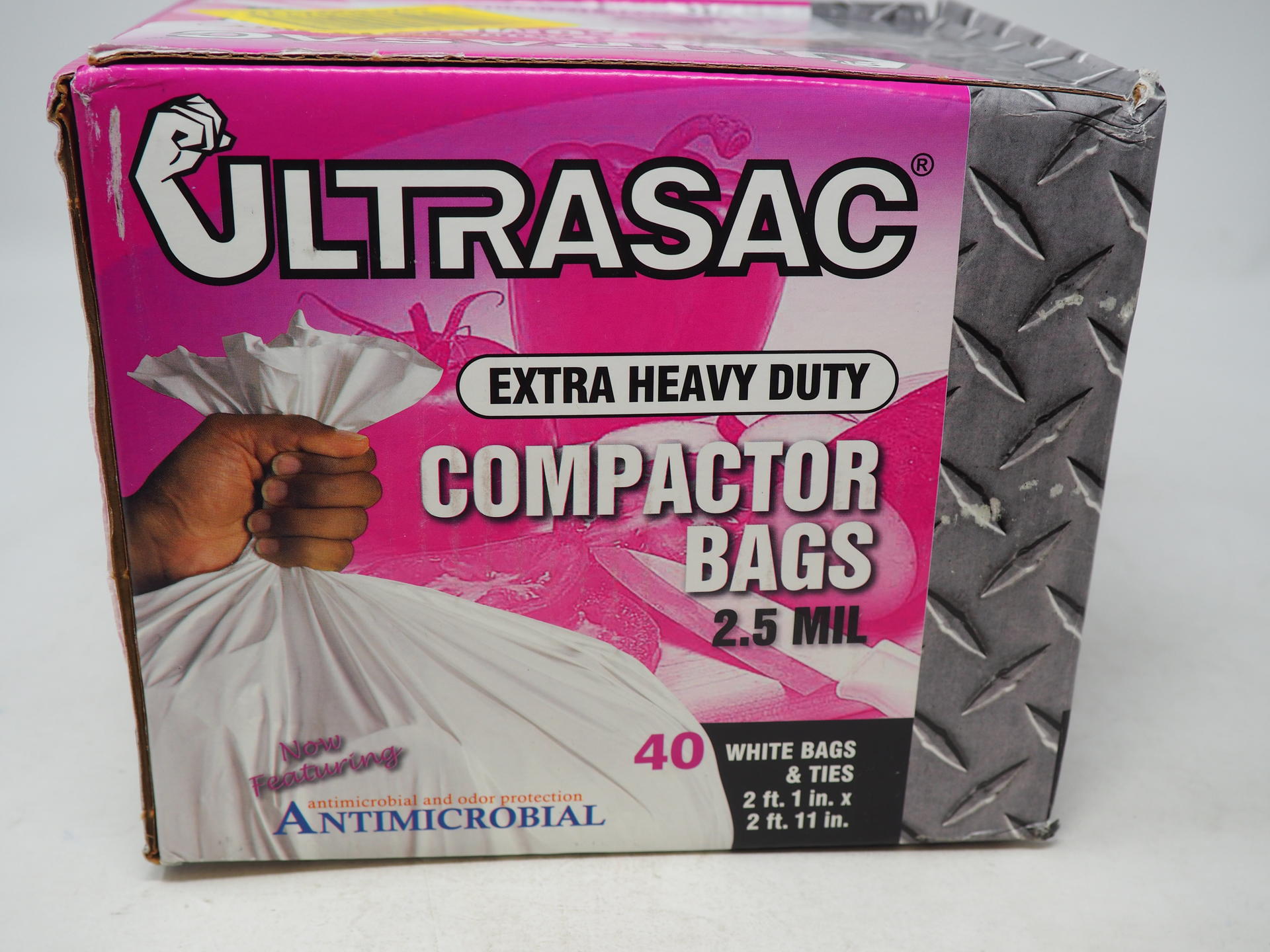 Ultrasac Trash Compactor Bags (40 Pack with Ties) 18 Gallon for 15