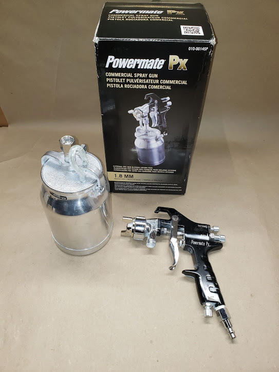 Powermate Px 0100014SP Commercial Paint Spray Gun 1.8 MM Nozzle 1 Quart