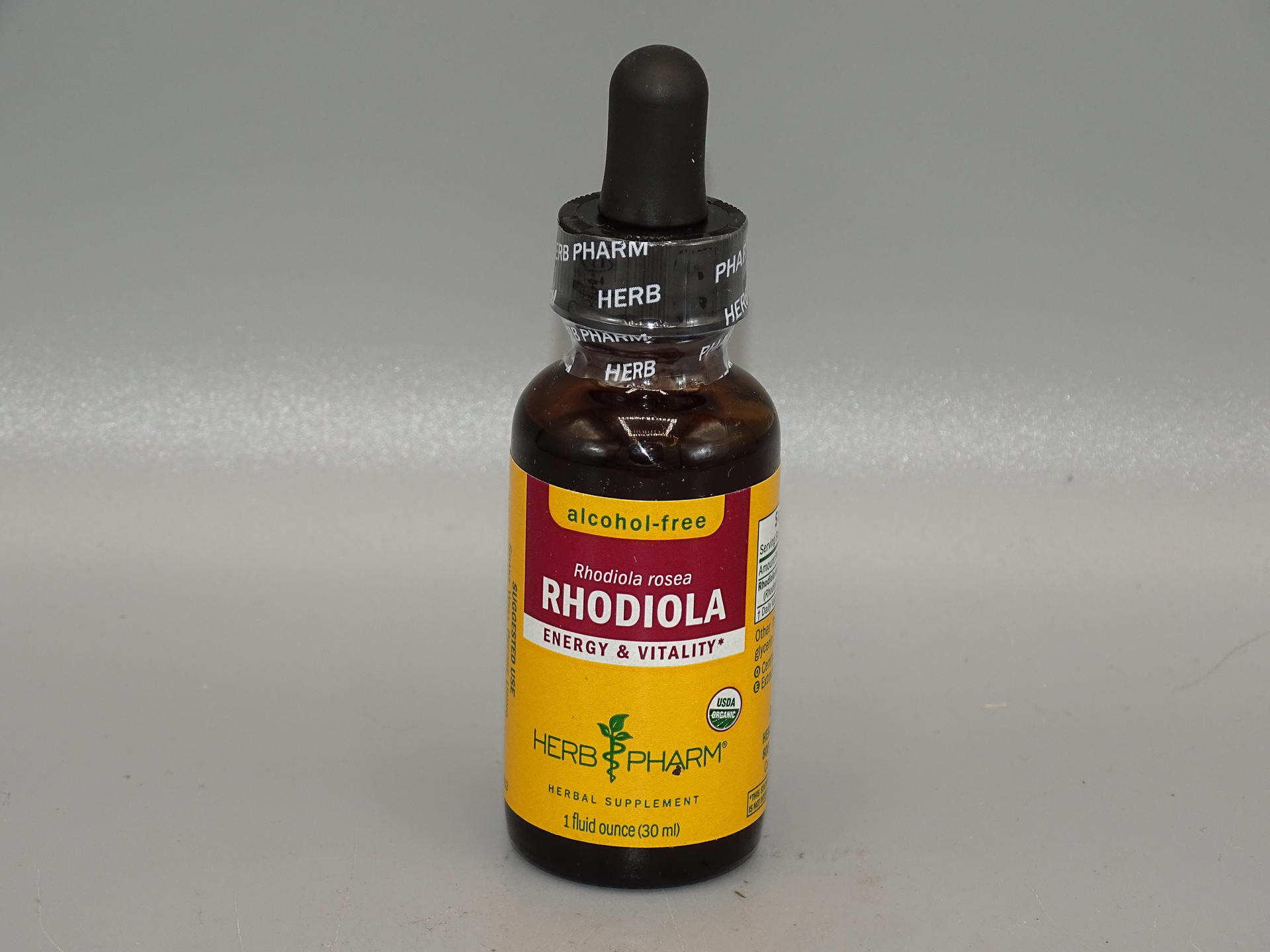 Herb Pharm Certified Organic Rhodiola Root Extract for Energy, 1 Ounce