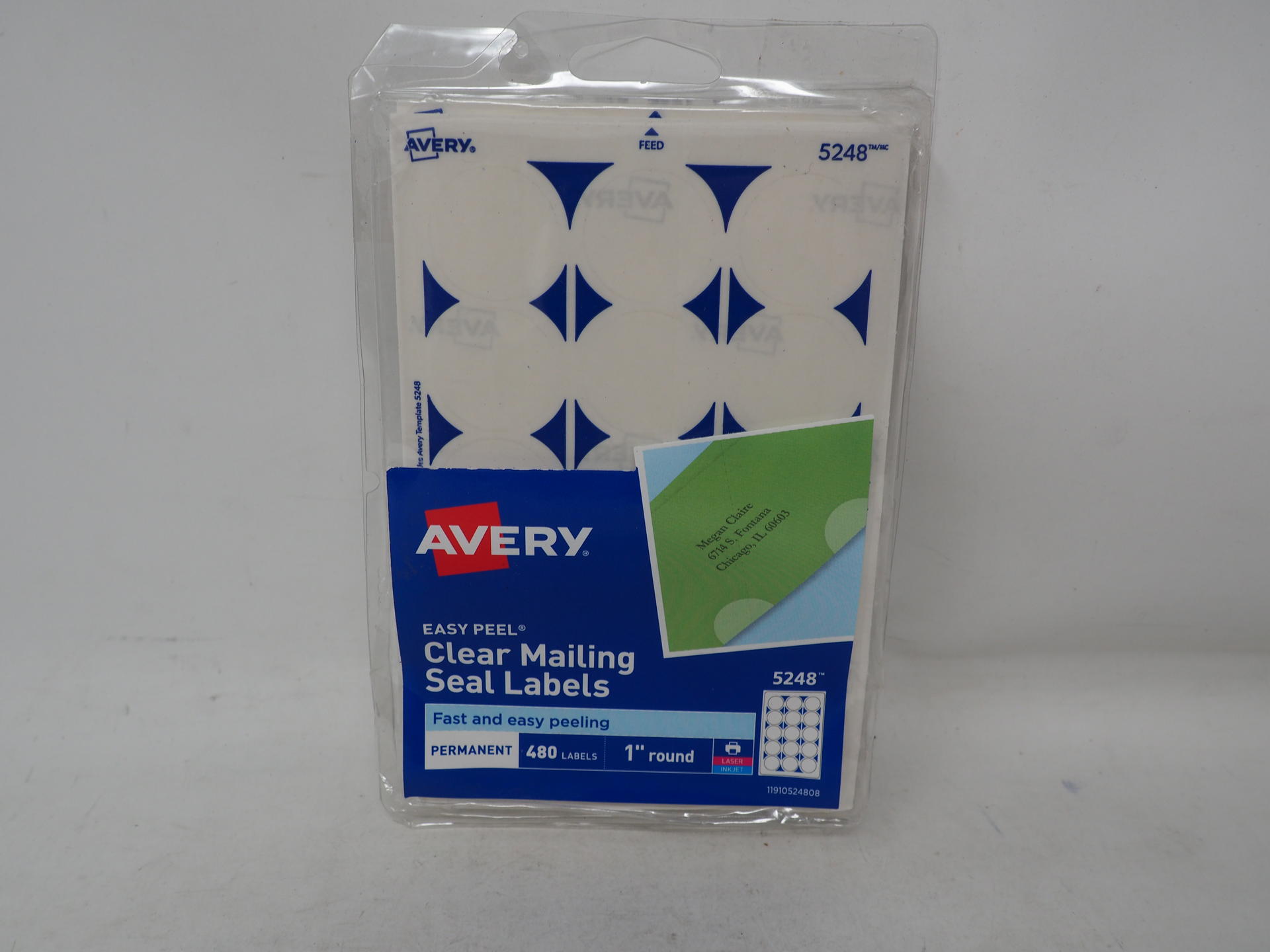 AVERY Perforated Mailing Seals, Clear, 480 per Pack (05248), 1 ...