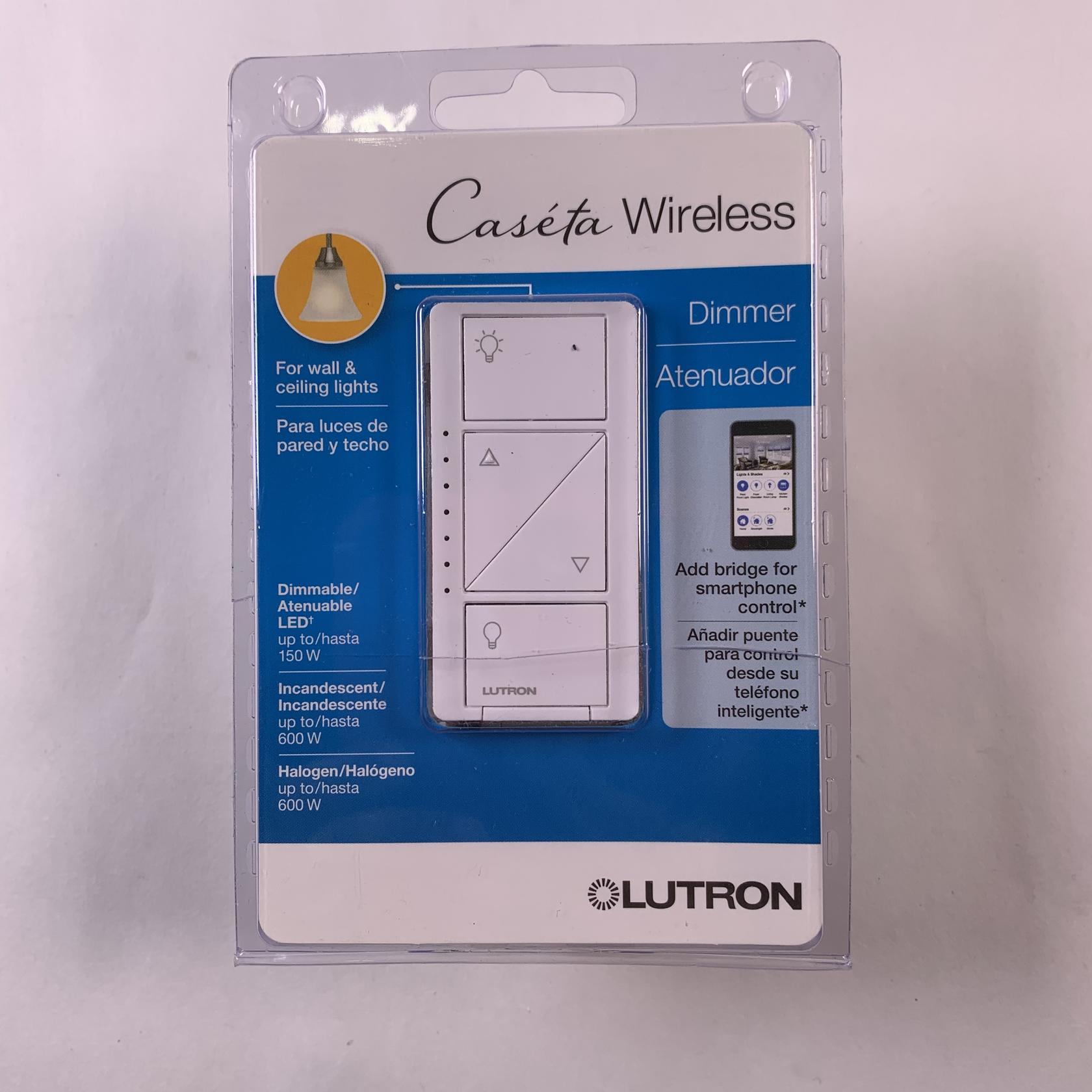 Lutron Caseta Smart Home Dimmer Switch, Works with Alexa, | PD-6WCL-WH