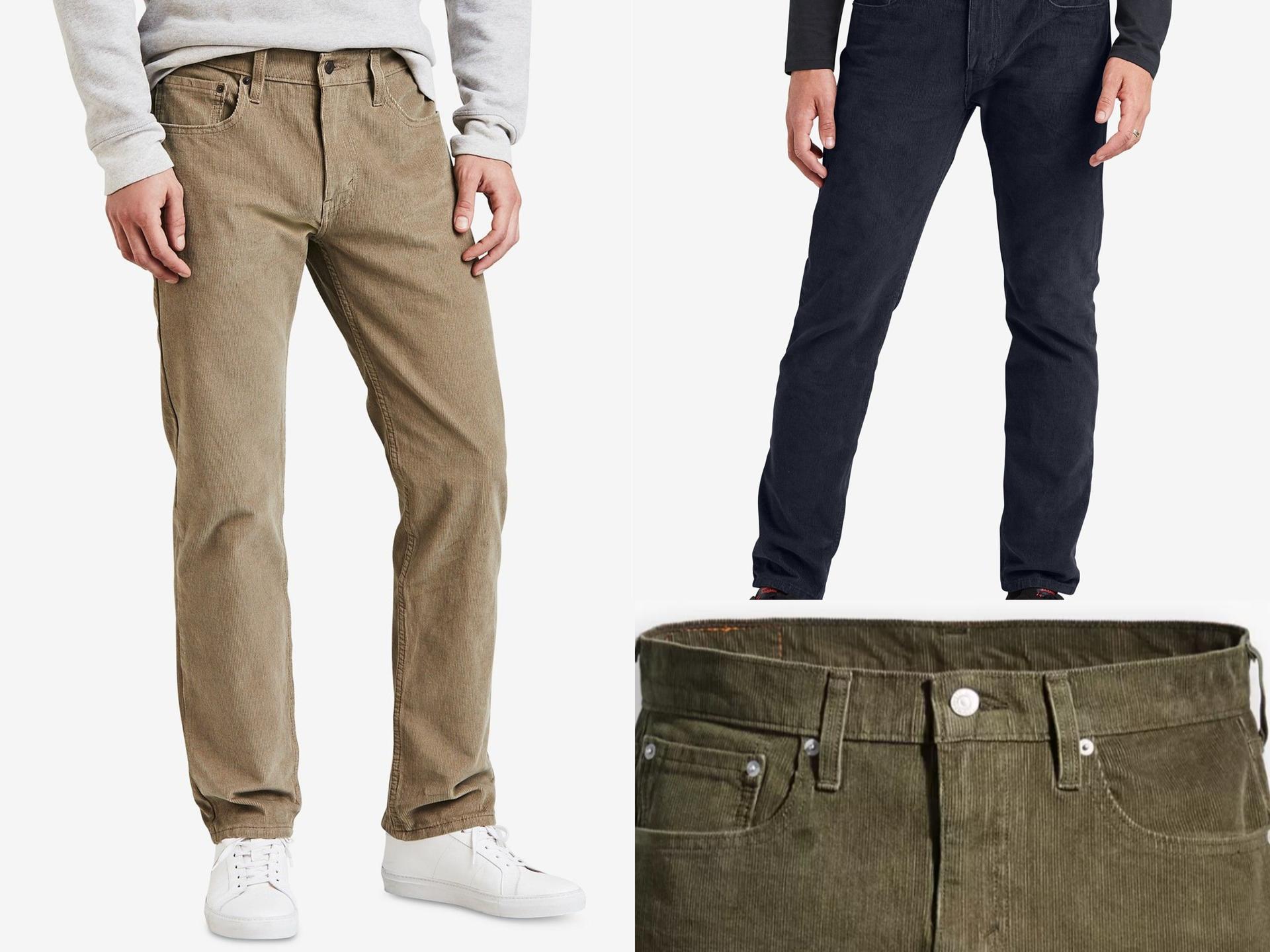 mens tapered corduroy pants