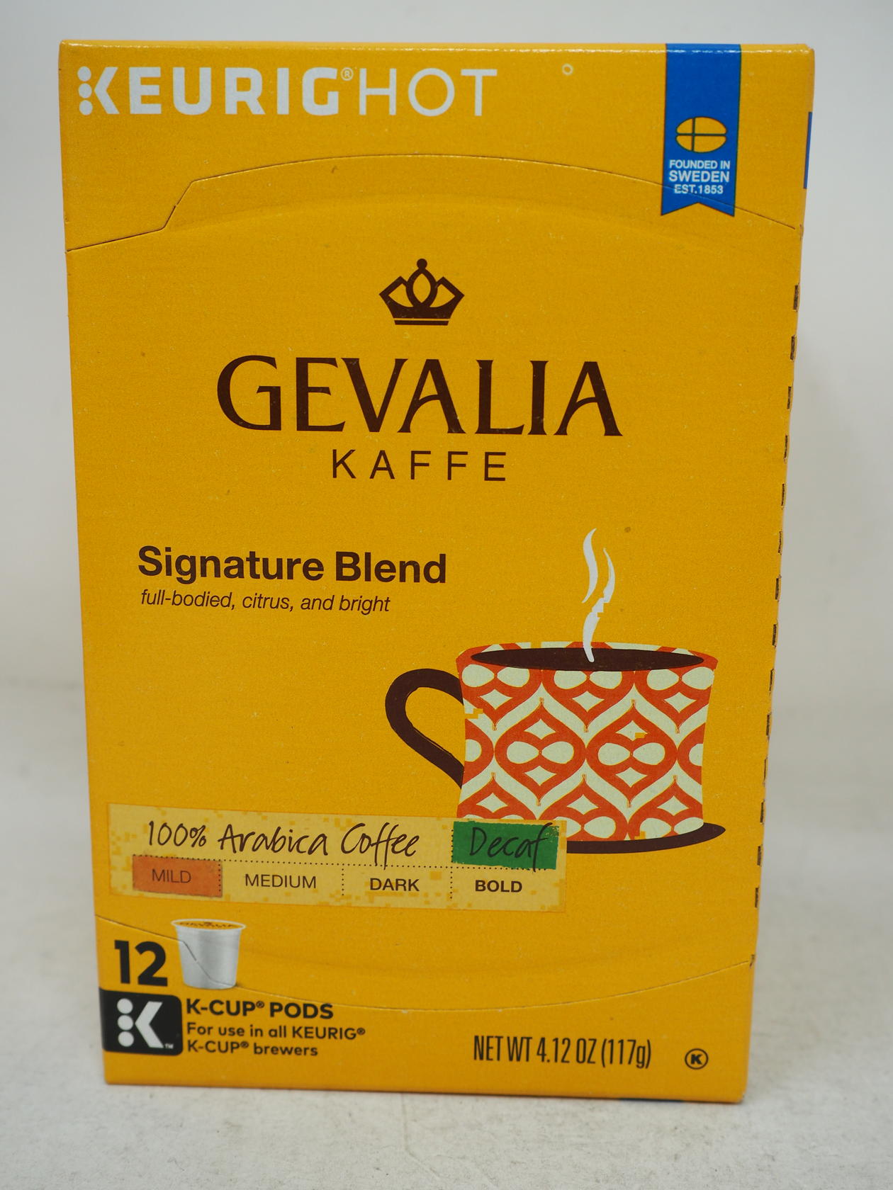 Gevalia Signature Blend Decaf Mild Roast K-Cup Coffee Pods (12 Pods
