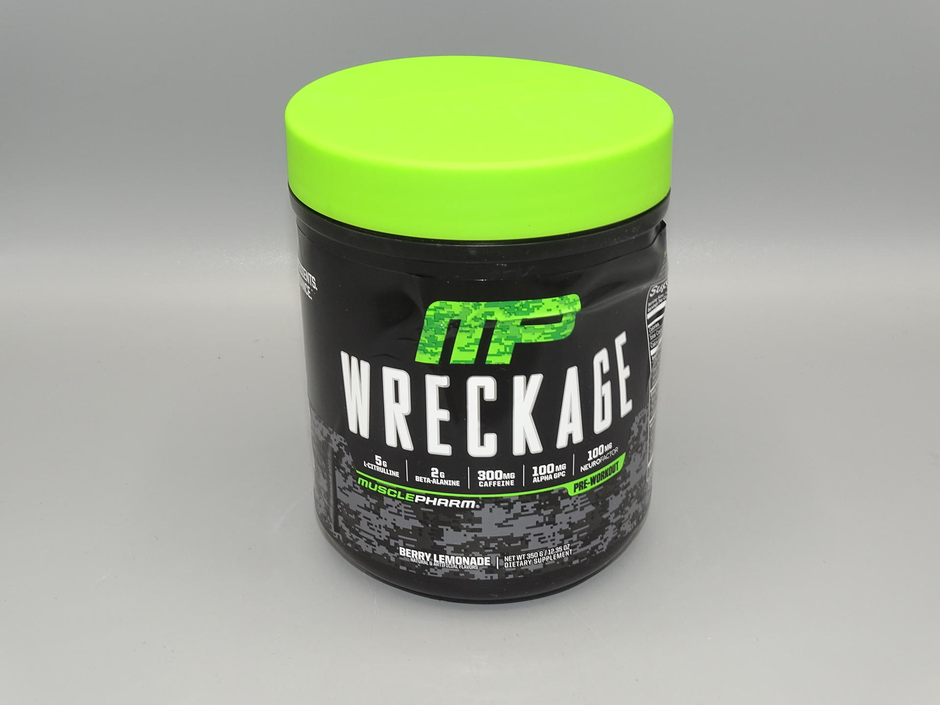 MusclePharm Wreckage PreWorkout Powder, Berry Lemonade
