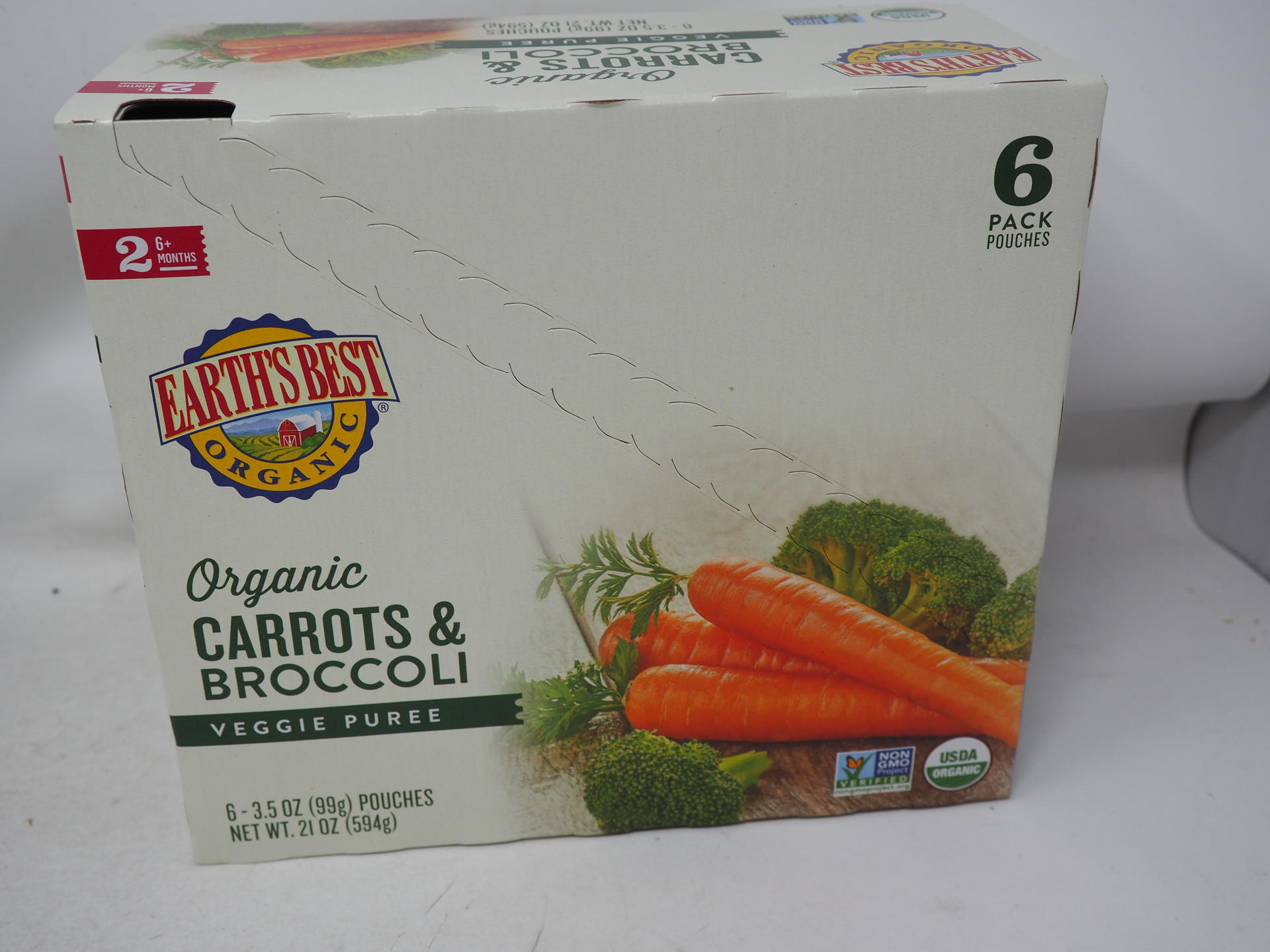 serenity kids free range chicken with organic peas and carrots baby food 6 pouches