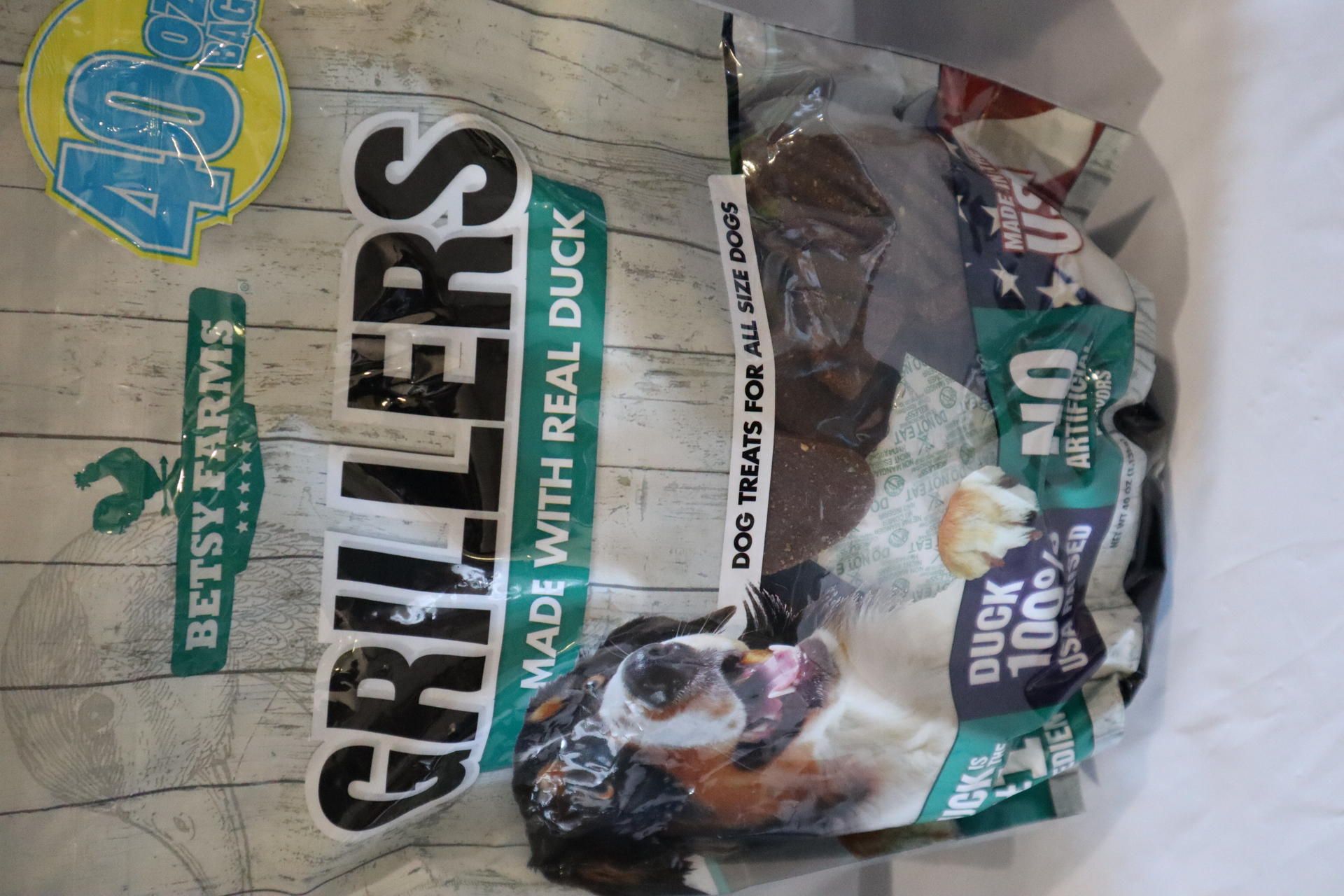 Betsy Farms Duck Grillers Dog Jerky Treats, 40 Oz Duck Jerky Treats For
