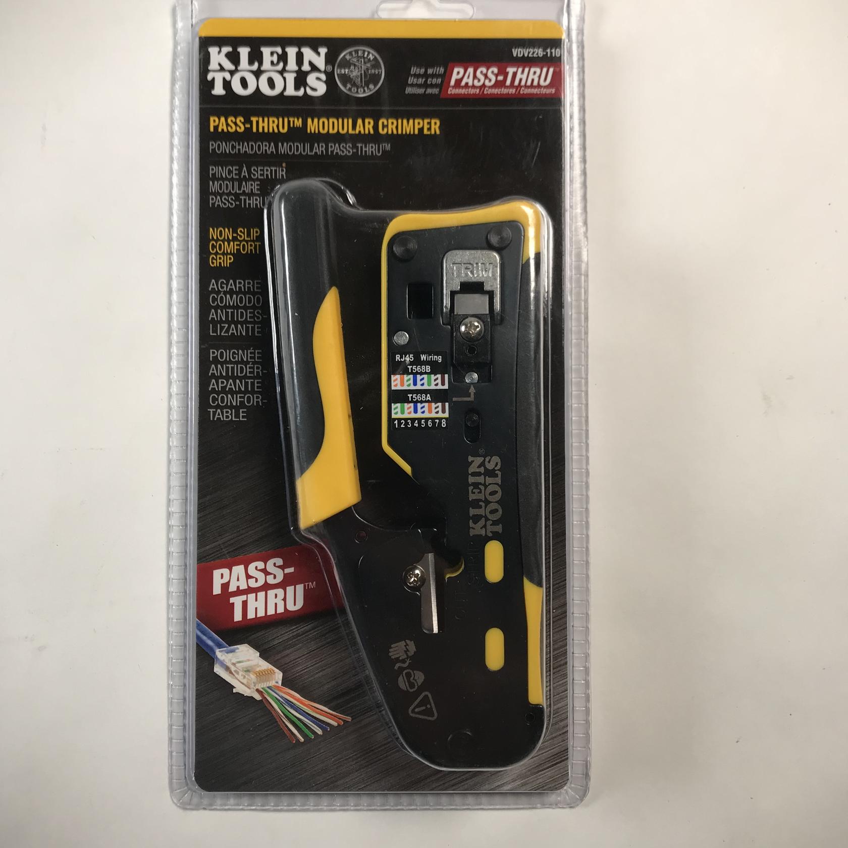 Klein Tools VDV226110 Ratcheting Modular Cable Crimper / Wire Stripper