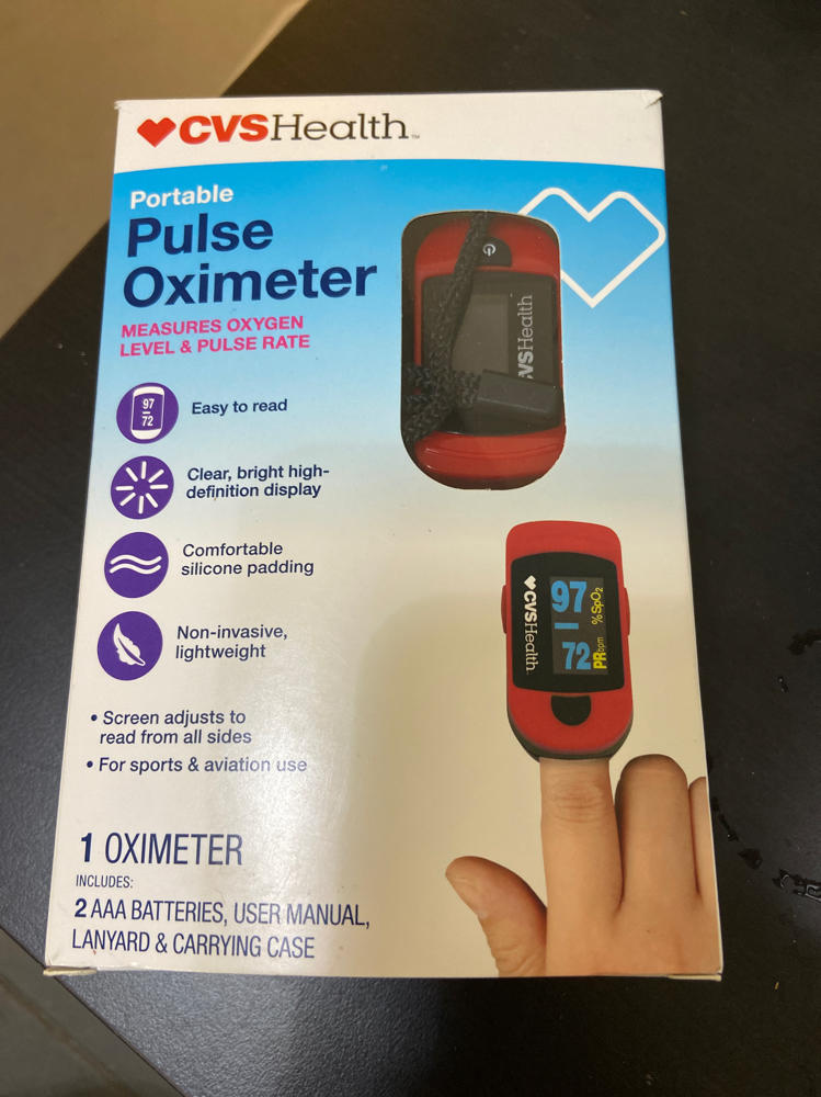 CVS Portable Pulse Oximeter Measures Oxygen Level and Pulse Rate eBay