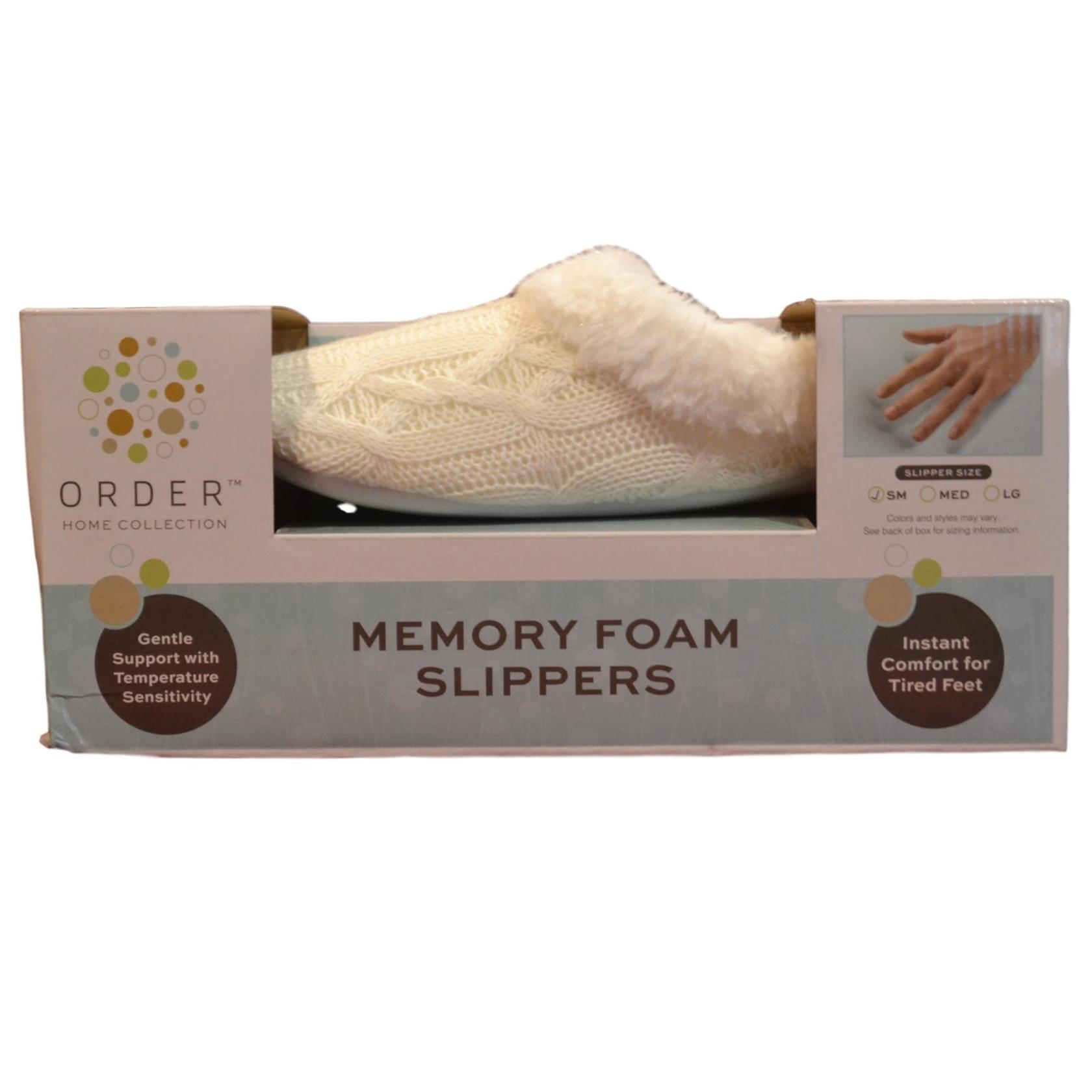 Order Home Collection Memory Foam Slippers Size S Gift Box Ebay