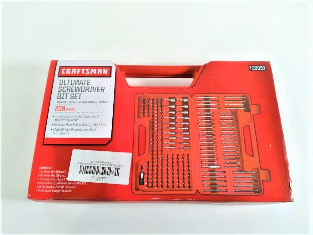 Craftsman Ultimate Screwdriver Bit Set208 pcs Power Tools Box