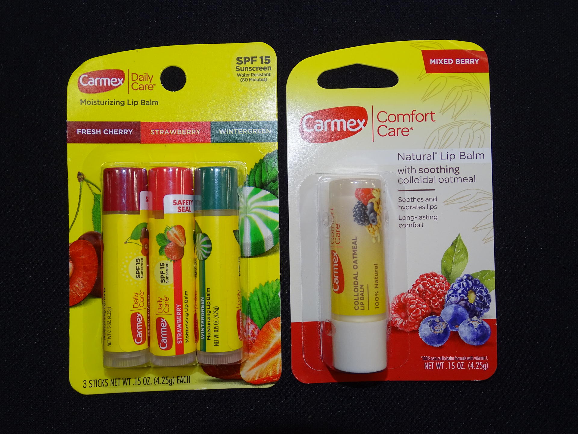 Carmex Daily Care Lip Balm Variety + Carmex Comfort Care Mixed Berry 4