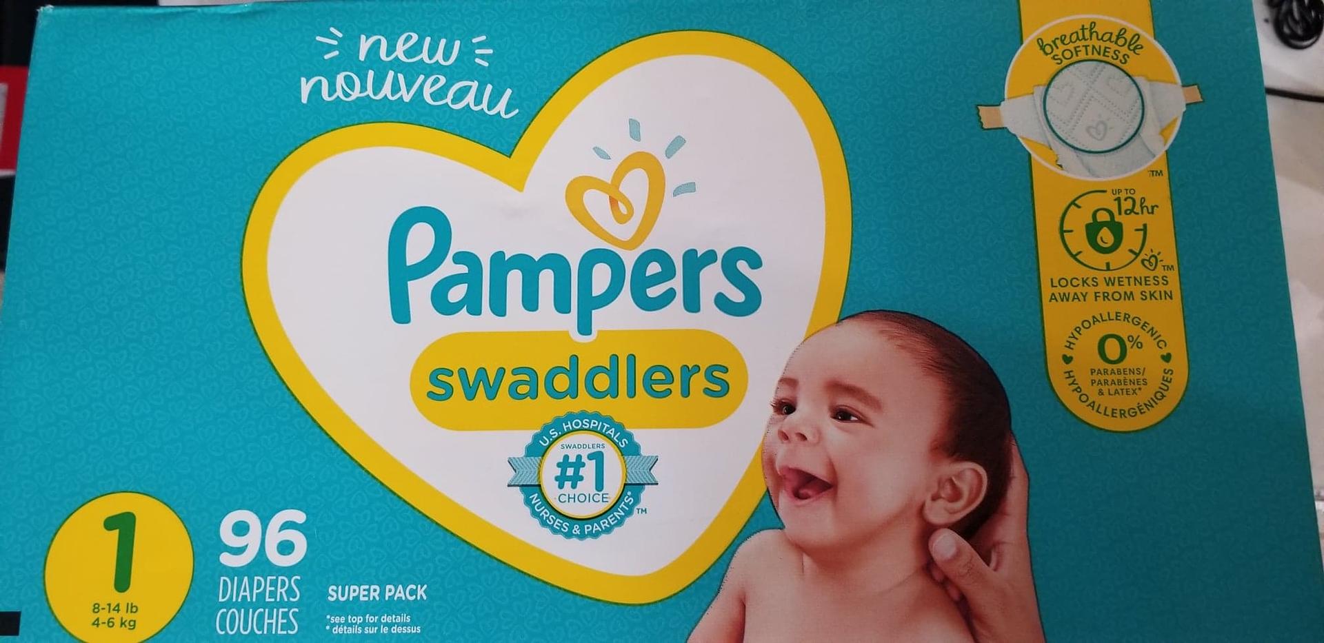Diapers Newborn/Size 1 (8-14 lb), 96 Count - Pampers ...