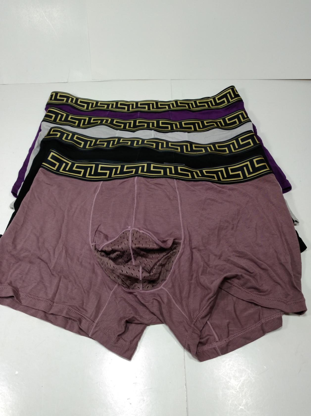 Eyushijia Mens 4 Pack Comfortable Bamboo Fiber Boxer Briefs