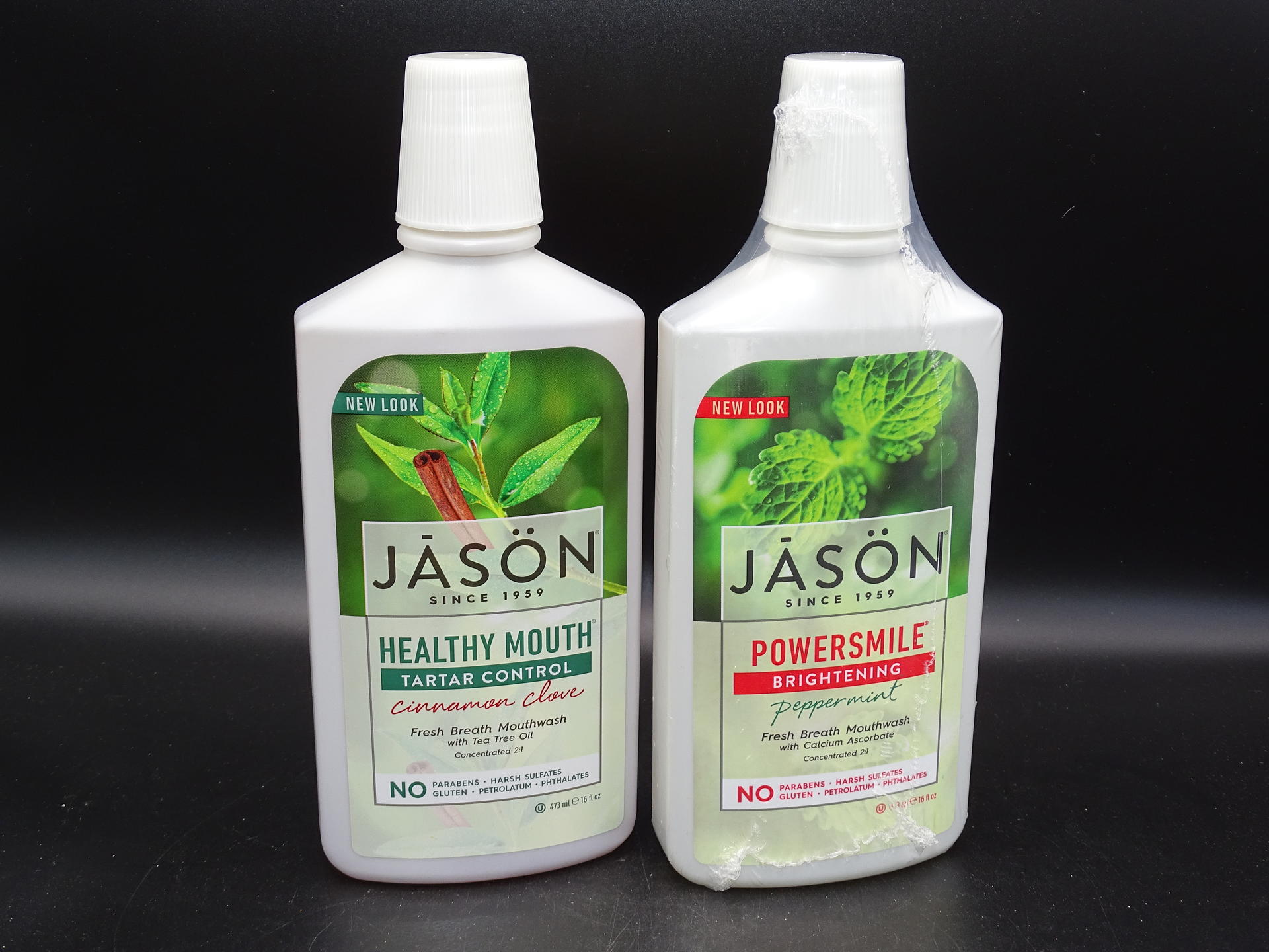 2pk Jason Natural Powersmile Peppermint & Healthy Mouth Cinnamon Clove
