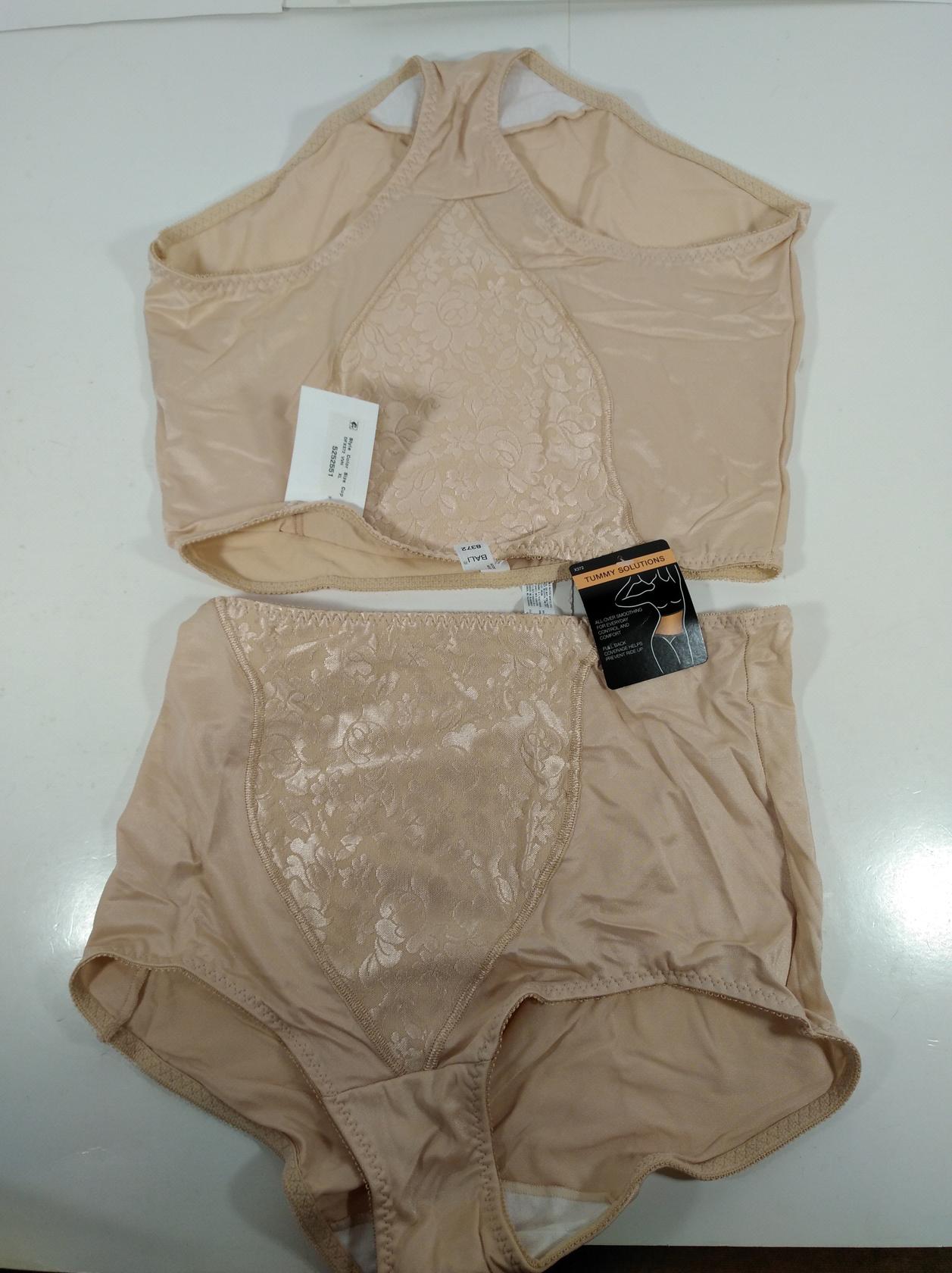 Bali Women's Shapewear Double Support Brief with Lace 2Pack, XL