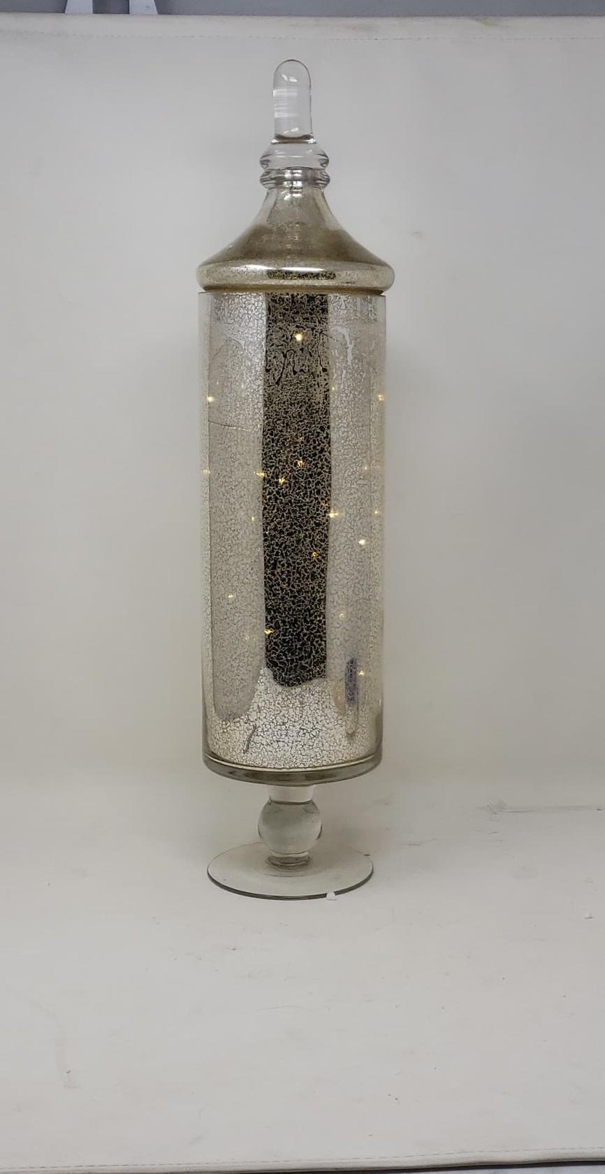20 Illuminated Mercury Glass Apothecary Jar W Microlights By Valerie Parr Hill Ebay