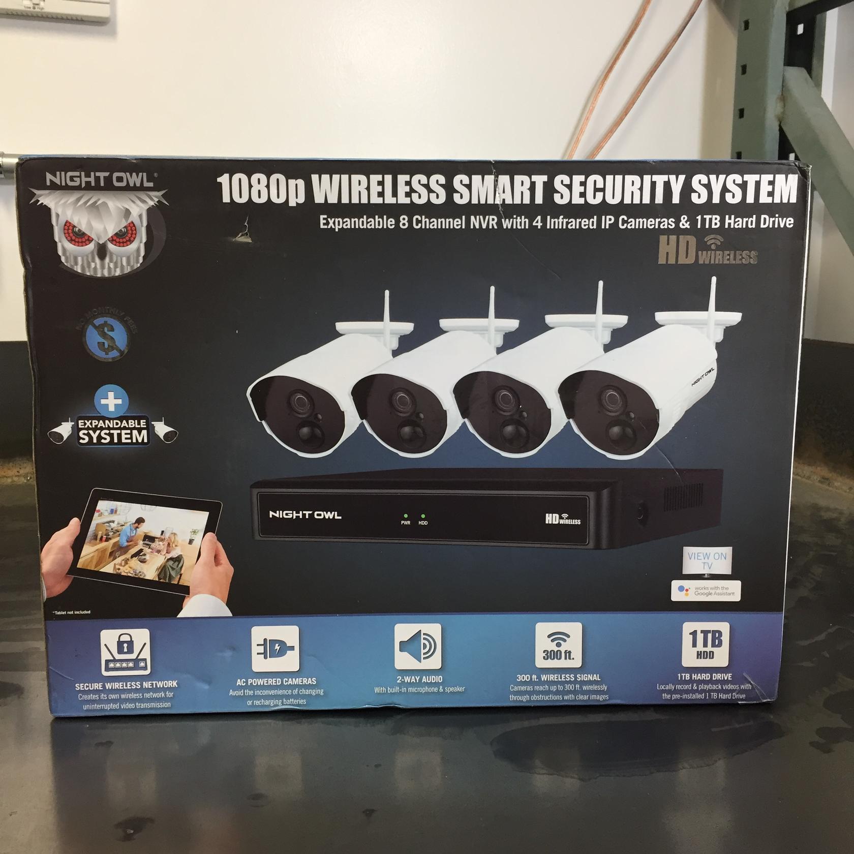 Night Owl 4 Wireless Security Cameras 1080p HD Indoor/Outdoor Wireless