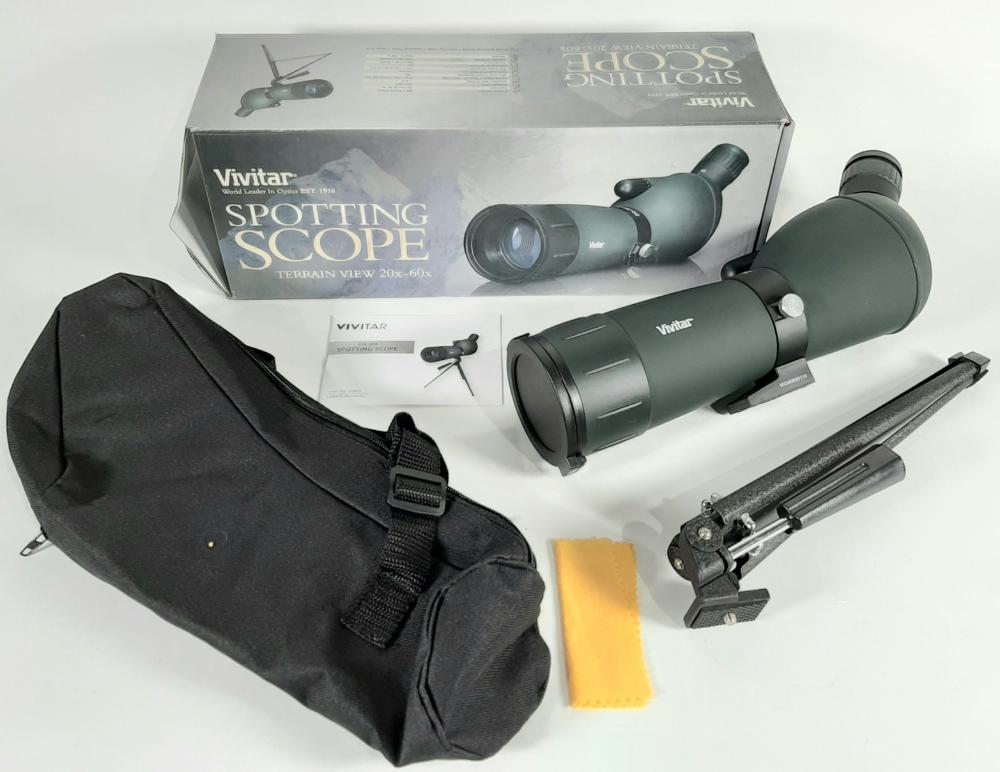 Vivitar Terrain Series Tv2060 20x60x60 Spotting Scope (Black) Preowned