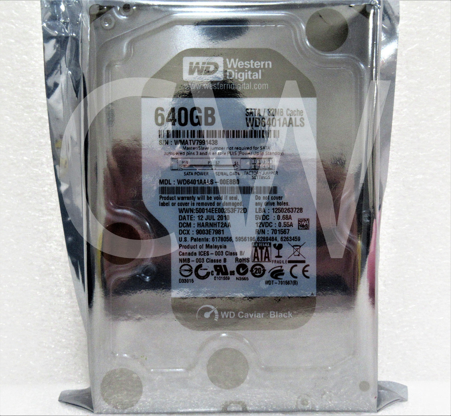 WD6401AALS Western Digital BLACK 640GB 7200RPM 3Gbps 3.5