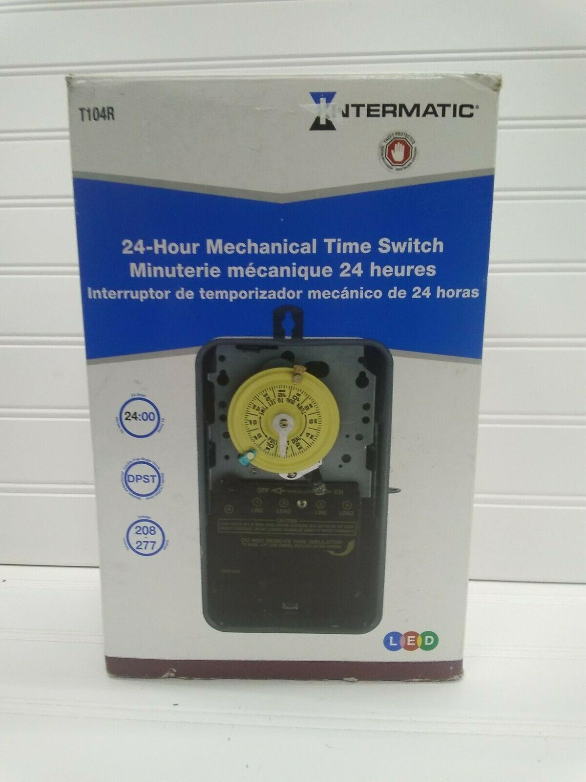 Intermatic T104R 208277Volt DPST 24 Hour Mechanical Time Switch with