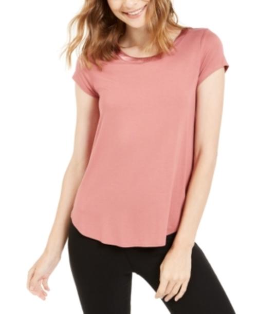 satin trim t shirt