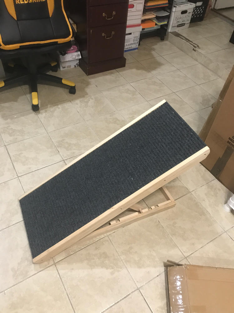 Senneny Wooden Adjustable Pet Ramp Folding Portable Dog & Cat Ramp