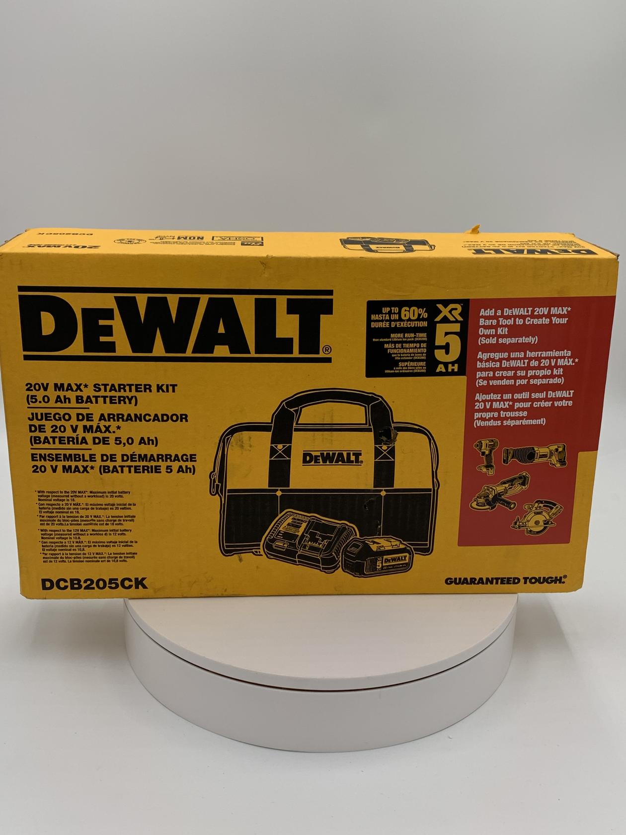 DEWALT 20V MAX Battery and Charger Kit with Bag, 5.0Ah (DCB205CK