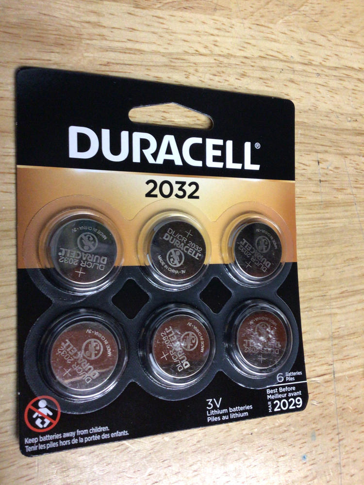 Duracell 2032 3V Lithium Coin Battery With Bitter Coating 6 Count