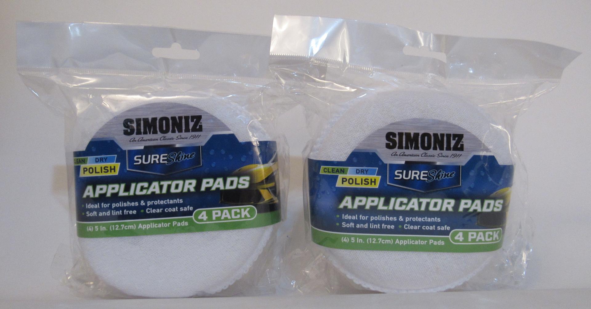 (Pack of 2) Simoniz Sure Shine Applicator Pads 5 Inch 4 ct