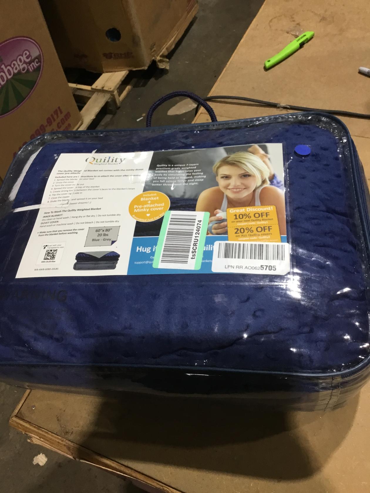 Quility Weighted Blanket for Adults - Queen Size, 60"x80", 20 lbs