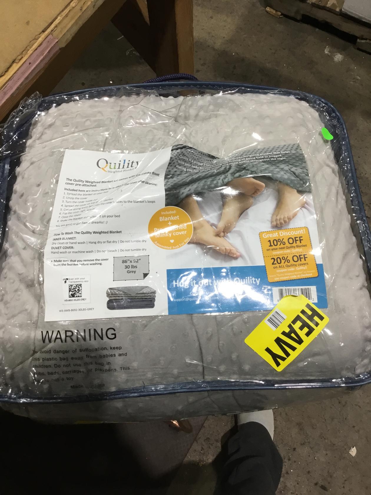 Quility Weighted Blanket for Adults - King Size, 86"x92", 30 lbs