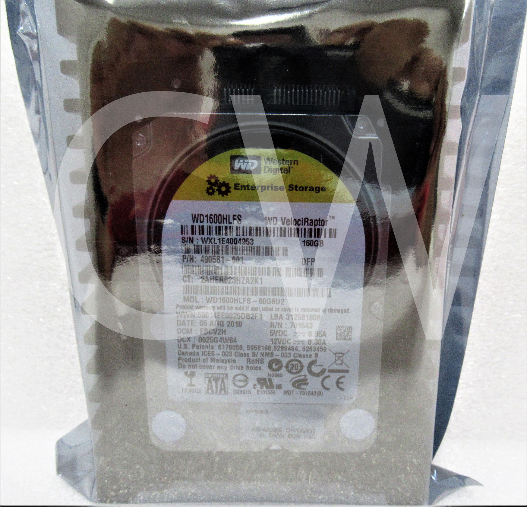508029-001 490581-001 HP 160GB 10K 1.5Gbps 3.5