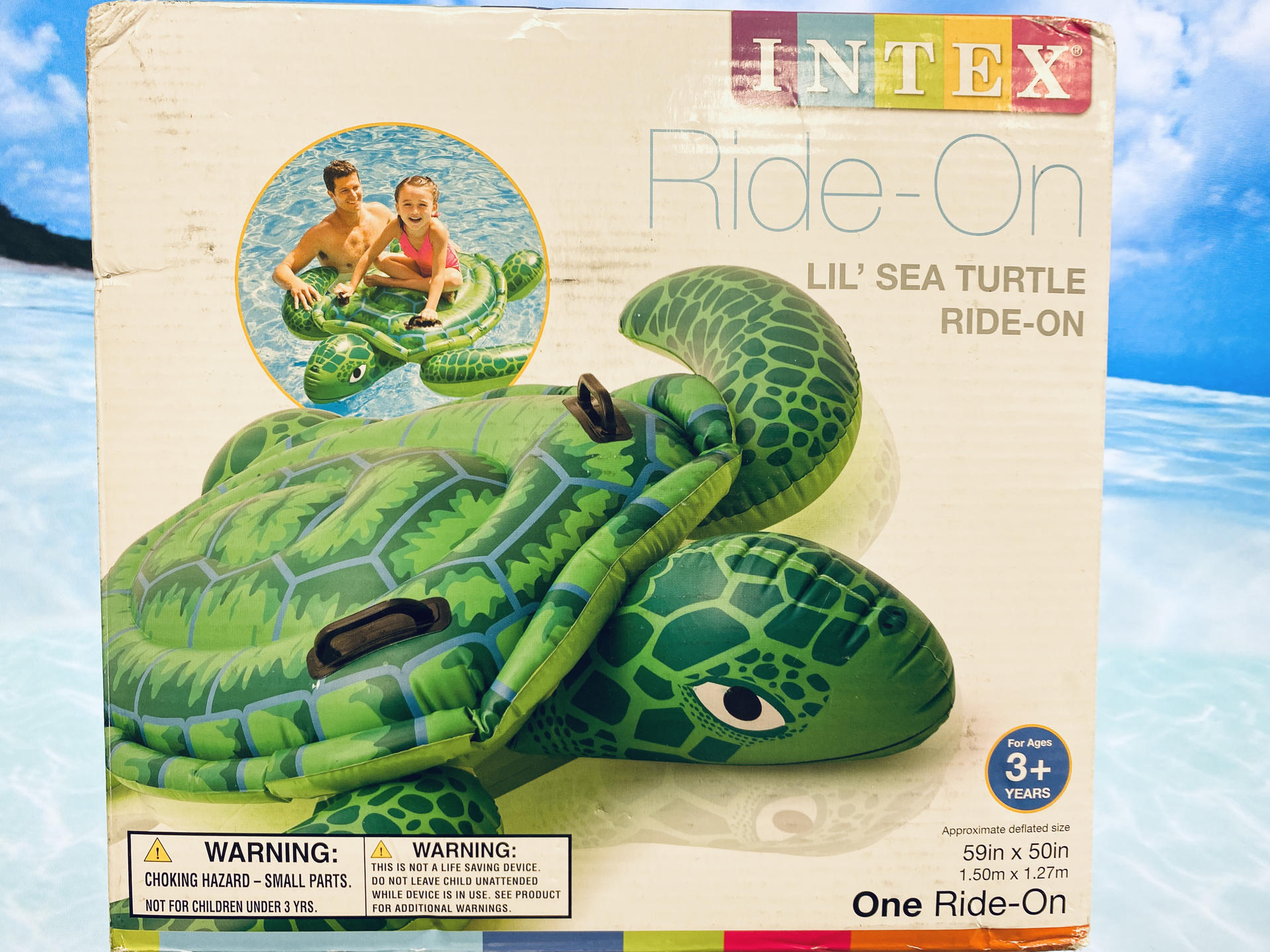 Intex Pool Float Lil/' Sea Turtle Ride-on 59 X 50 Lake Toy Swimming Inflatable for sale online