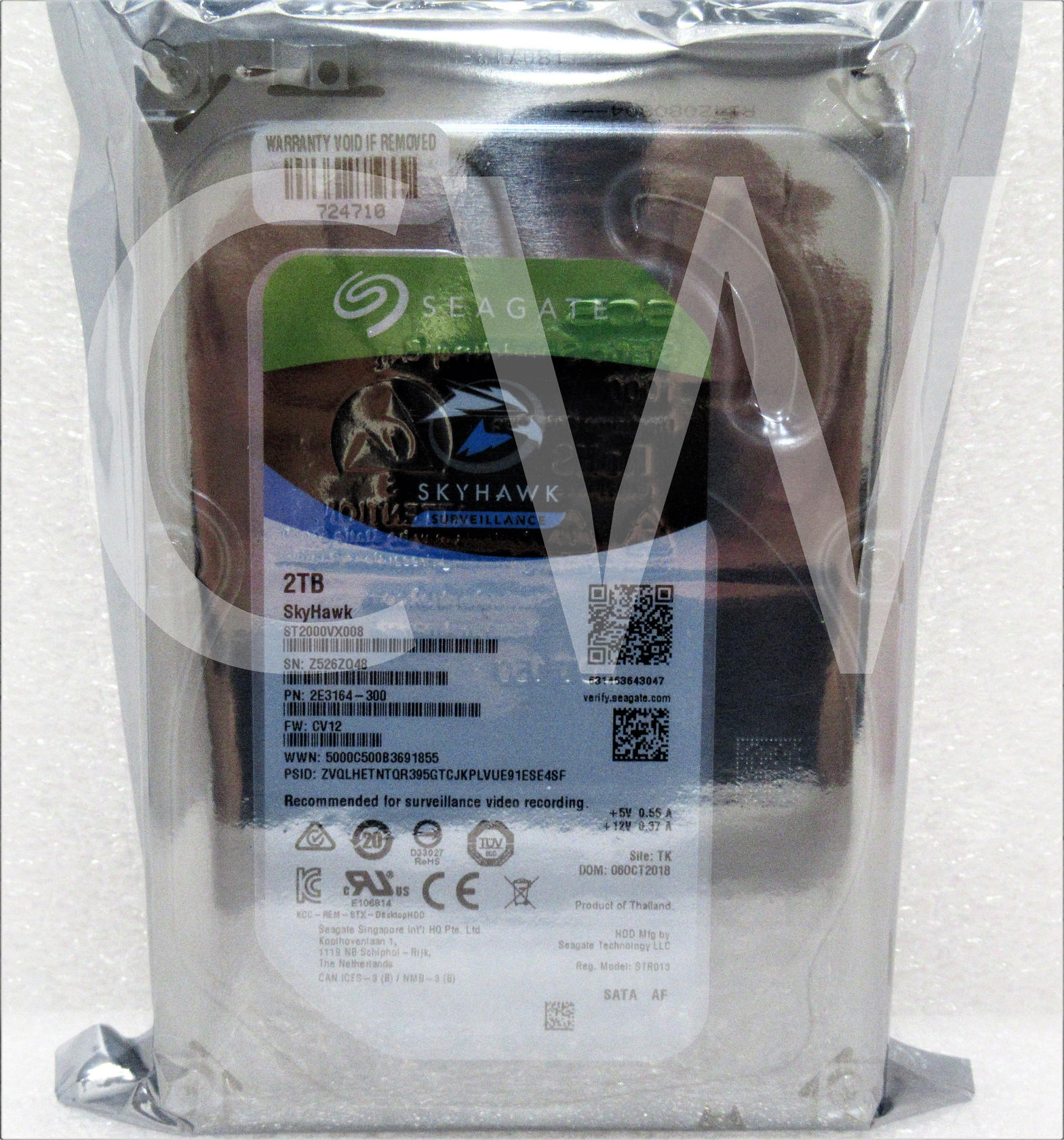 ST2000VX008 Seagate 2E3164-300 2TB 7.2K RPM 6Gb/s 3.5